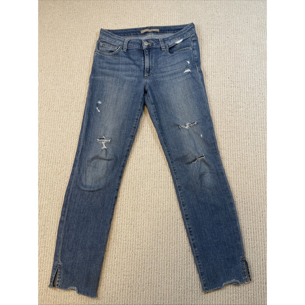 Joe's Jeans Women's size 26 Straight Ankle blue distressed high rise